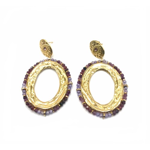 Pendientes Ojo Malva