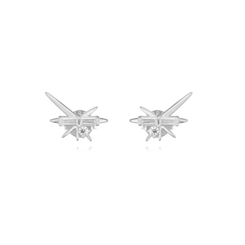 copy of White heart stud earrings