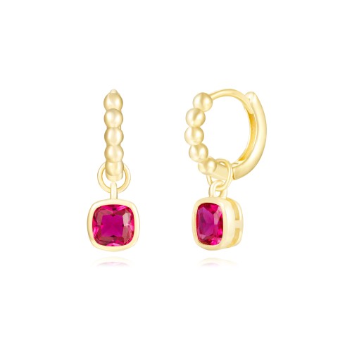 copy of Multicolor zircons chain hoop earrings