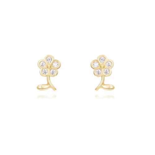 Zircons daisy flower stud earrings