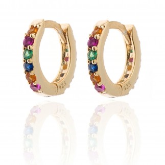 Multicolored zircons hoop...