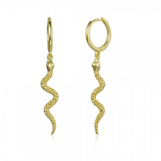 Large snake hoop earrings