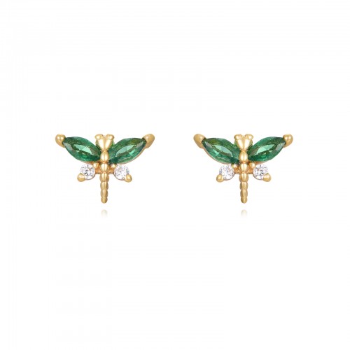 Dragon fly shaped stud earrings