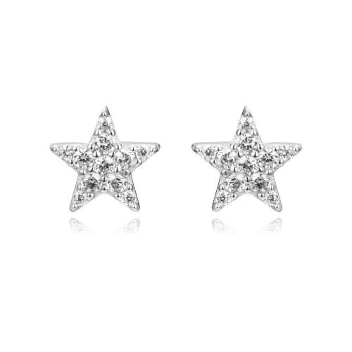 White star stud earrings