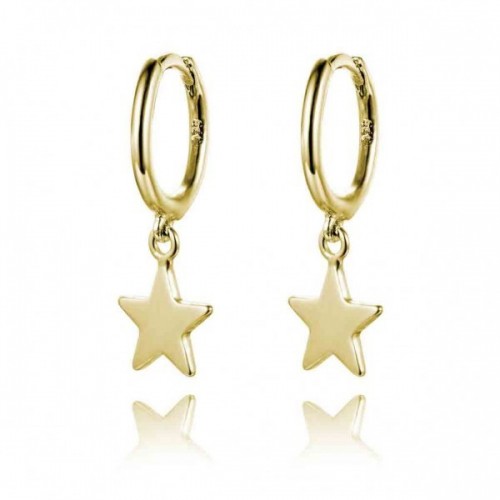 Star hoop earrings