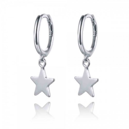 Star hoop earrings