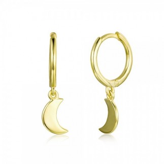 Moon hoop earrings