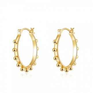 Big hoop earrings with balls