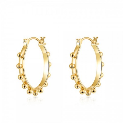 Big hoop earrings with balls