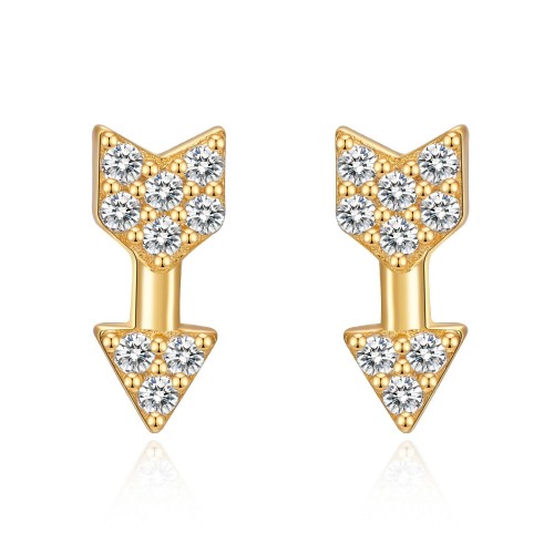 Zircons arrow stud earrings