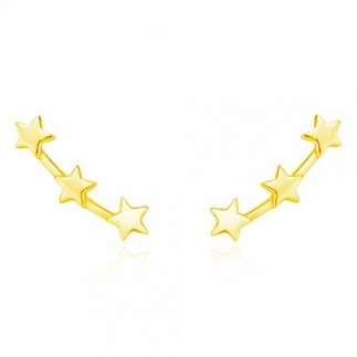 Three stars stud earrings