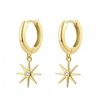 Punk star hoops earrings