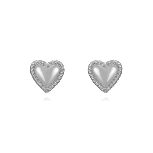 copy of White heart stud earrings