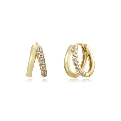 copy of Multicolor zircons chain hoop earrings