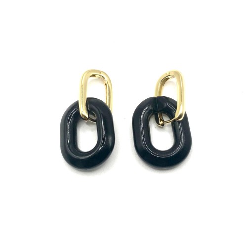 copy of Multicolor zircons chain hoop earrings